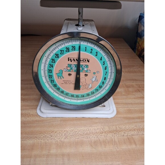 MCM Hanson Baby Nursery Scale #3025 30 LBS By Ounce Vintage WORKS Shower Gift - Picture 2 of 5